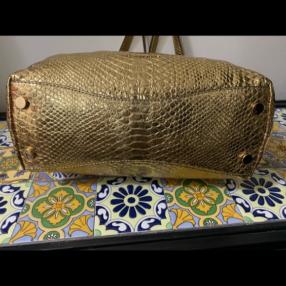 Michael Kors Python Metallic Gold Bag and Wallet - Picture 8 of 16